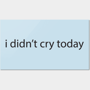 i didn't cry today Posters and Art